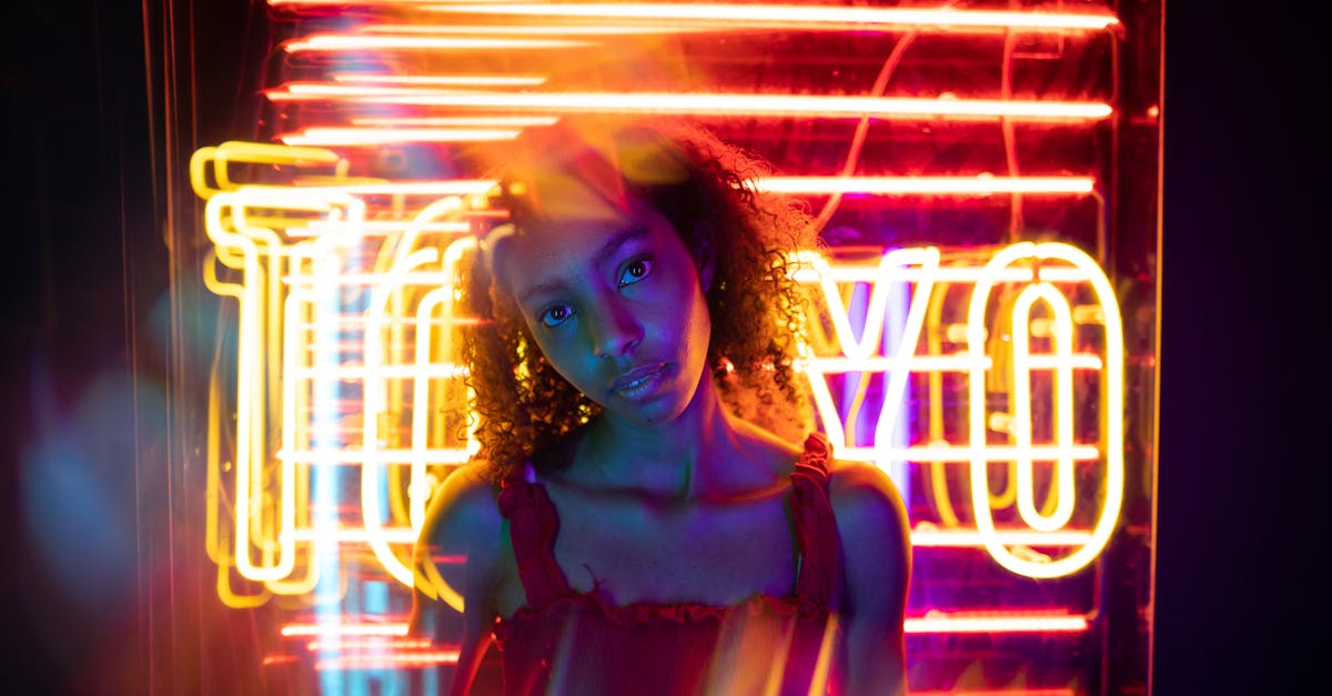 Stylized neon-lit portrait illustrating how virtual influencers work as digital personas